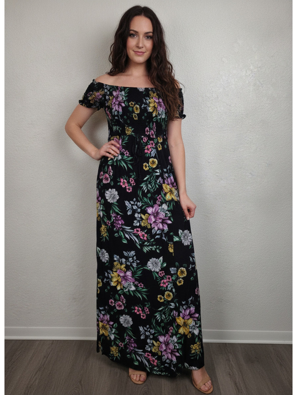 Anthropologie Band of Gypsies Floral Maxi Dress Medium
